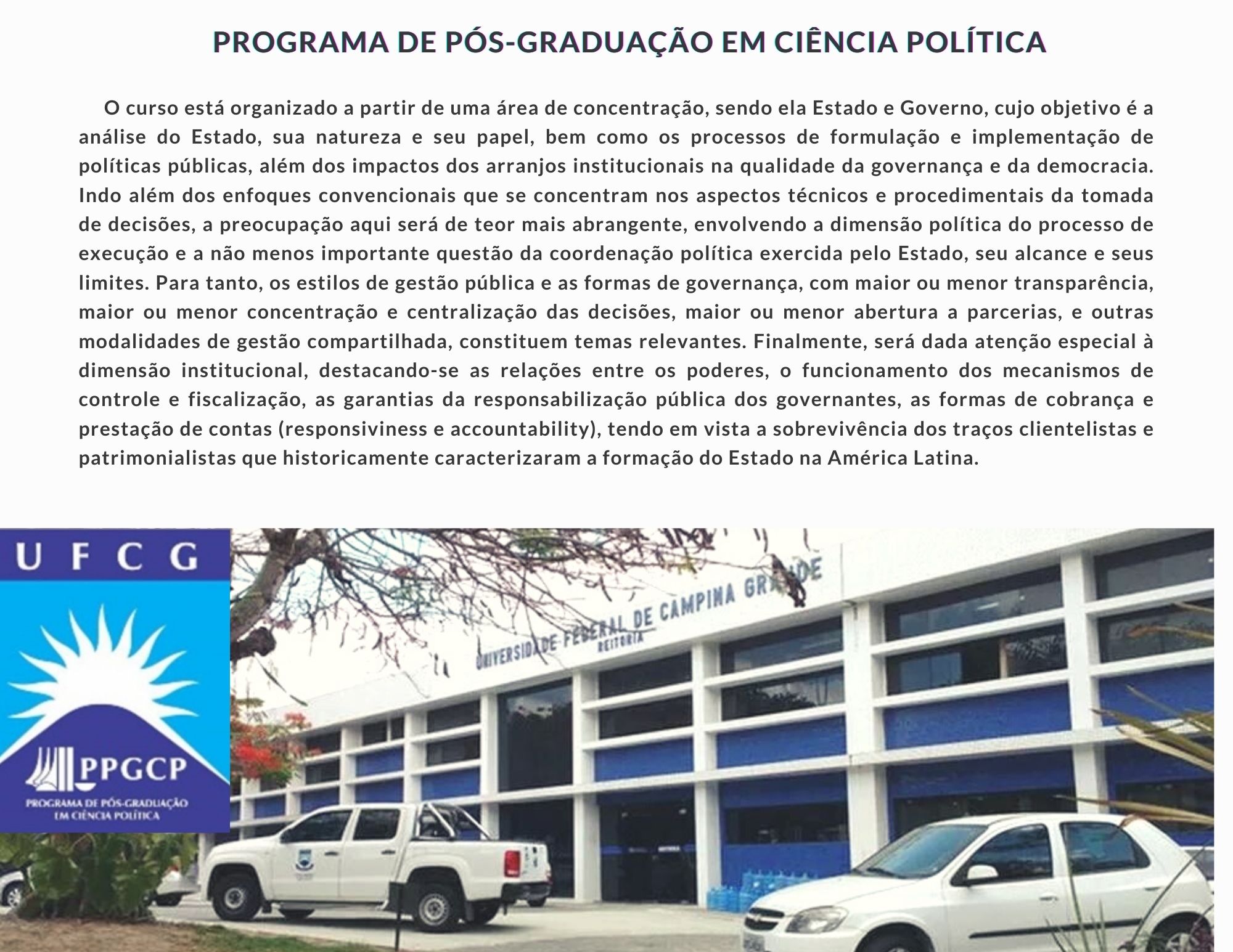 Programa de Pós-Graduação em Ciência Política