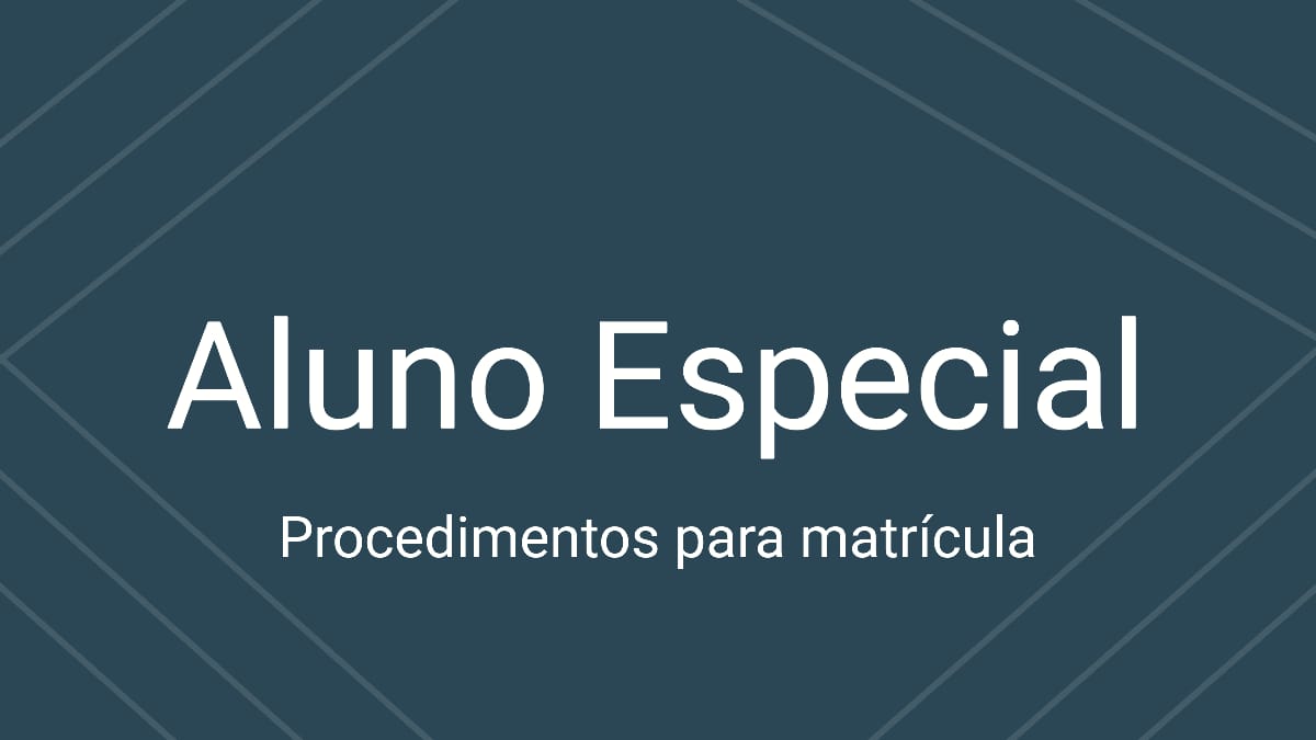 Matrícula - Aluno especial