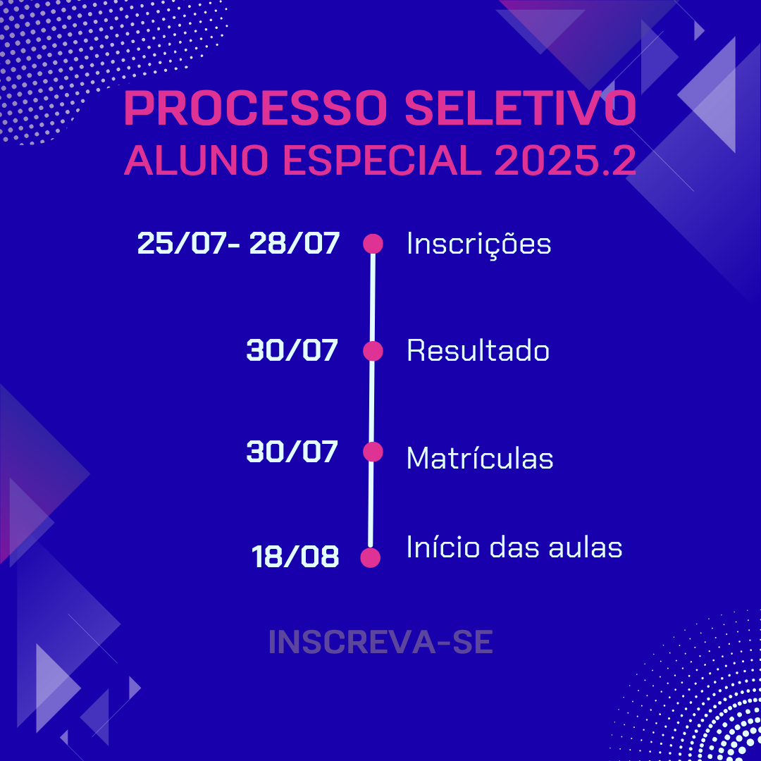 SELEÇÃO ALUNO ESPECIAL 2025.2